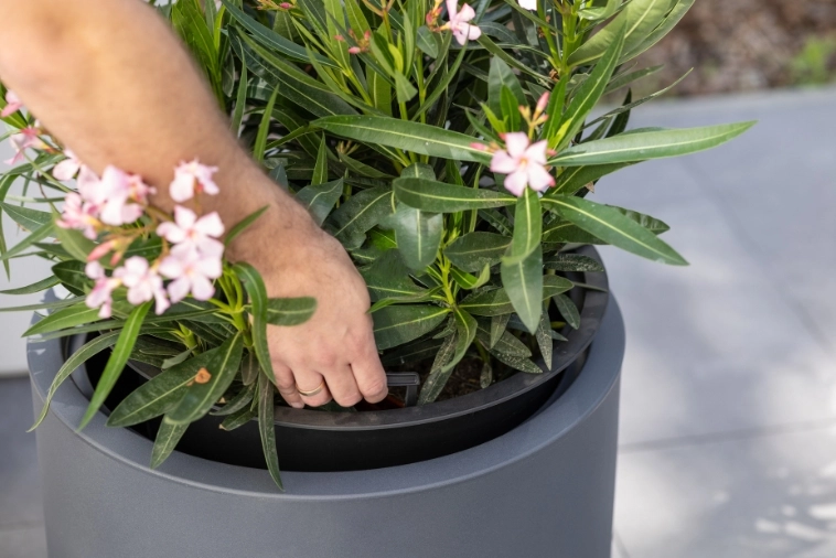 Duży wyjmowany wkład do okrągłej donicy Primo